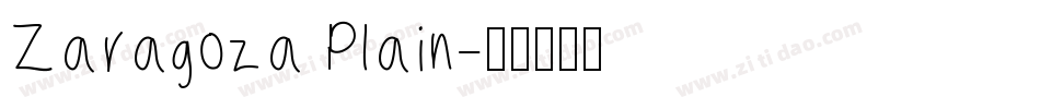 Zaragoza Plain字体转换